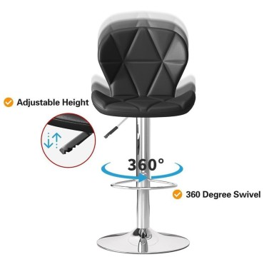 COUNTER HIGH STOOL CHAIR - AOF-AGT3008 - BLACK