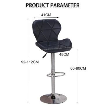 COUNTER HIGH STOOL CHAIR - AOF-AGT3008 - BLACK