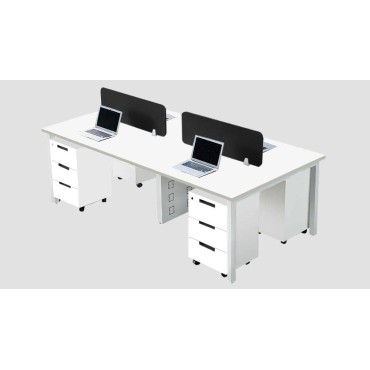 Cluster of 4 Person Workstation - AOF-AGTP1028-4WH