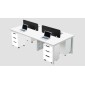 Cluster of 4 Person Workstation - AOF-AGTP1028-4WH
