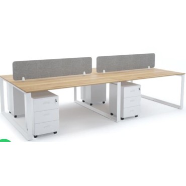 4 Person Workstation 240x120cm - AOF-WORKSTATION-4P