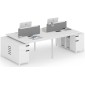 4 Person workstation Face to Face - AOF-XWA2412-4P