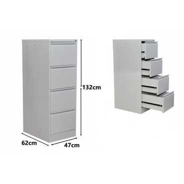 AOF-AGTFC-4 - 4 DRAWER STEEL FILING CABINET