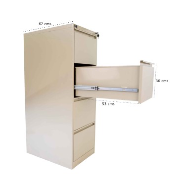 4 Drawer Filing Cabinet - AOF-GRAGT-204